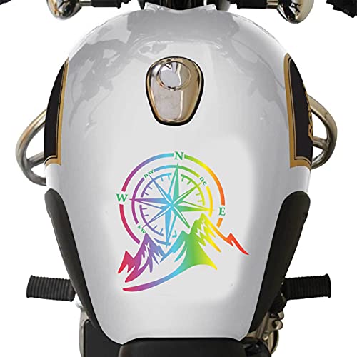 QUADA Mountain with Compass Sticker (Multicolor) 8.5 x 9 inch (Design-2) - Image 3