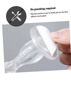 KASTWAVE Door Stoppers for Wall 4 Pack Silicone Door Holder Keep Door Open No Drilling Door Catch with Adhesive Tapes Door Stops Wall Protectors Door Handle Bumper Holder for Wall  - Image 5