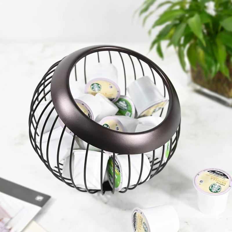 Charmount Coffee Pod Holder - Large Capacity K Cup and Espresso Pod Organizer, Keurig Kcup and Espresso Capsule Storage (Brown) - Image 3