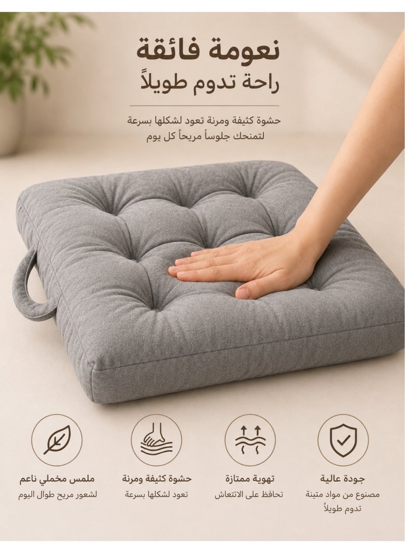 ف.ا.م.س وسادة مقعد سميكة للكراسي بمقبض حمل، وسادة جلوس مبطنة ناعمة وقابلة للتهوية بتصميم مبطن، مناسبة لكراسي الطعام والمكتب والمنزل ومقعد السيارة والاستخدام اليومي - Image 2
