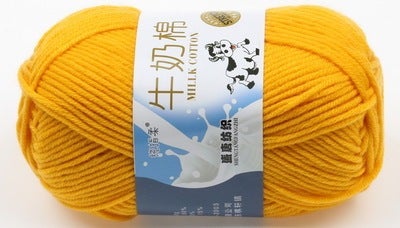 Five-strand Milk Cotton Wool Milk Cotton Special Price Hand-woven Medium-thick 5-strand Baby Wool Baby Wool Doll Line 34 Turmeric 