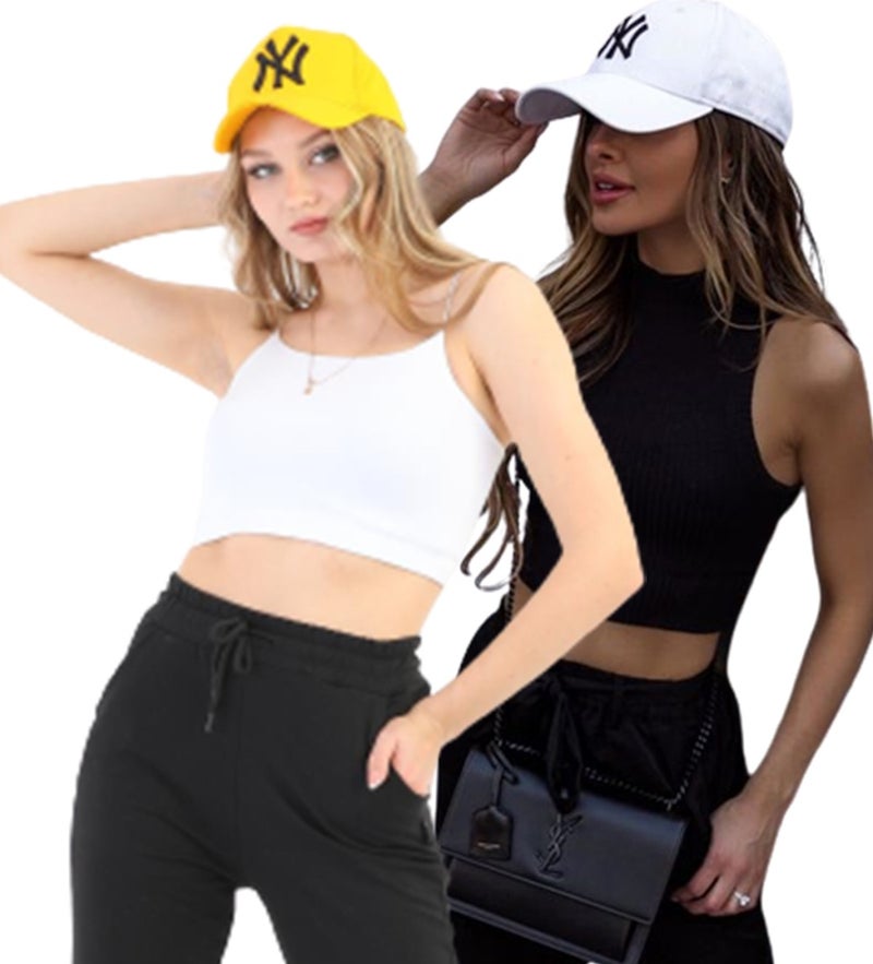 Elif Iç Giyim Elif Underwear Unisex Ny Embroidered Blue Cap Hat Set of 2 - Image 1