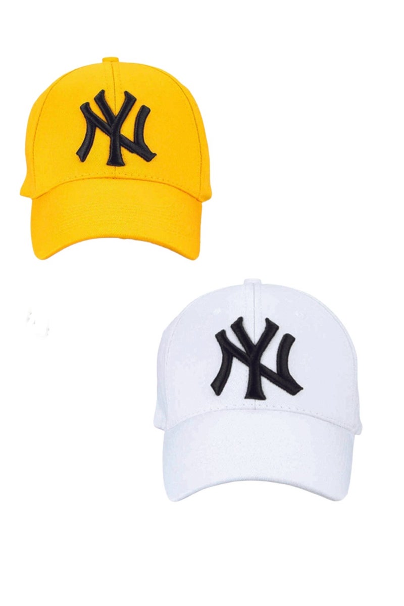 Elif Iç Giyim Elif Underwear Unisex Ny Embroidered Blue Cap Hat Set of 2 - Image 3