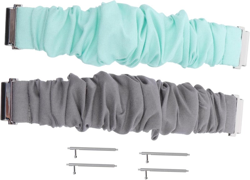 POPETPOP 2pcs Elastic Fabric Scrunchie Watchband for Chic Hair Ring Strap Comfortable and Stylish Wristbands for Women - Image 1