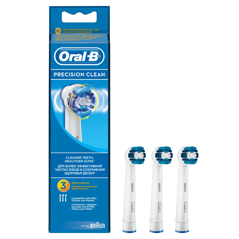 Oral-B Precision Clean FlexiSoft Replacement Brush Heads for Daily Clean, 3 Pack - EB20-3