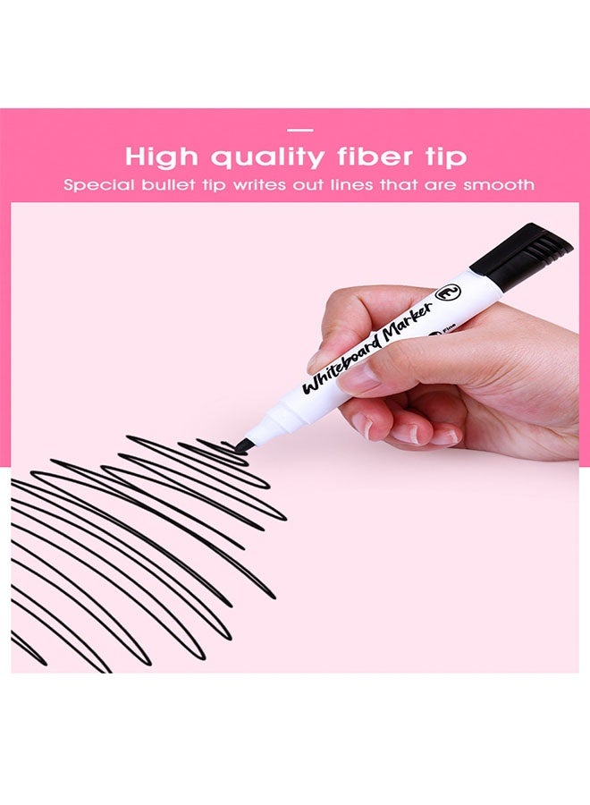 Mobee 12 PCS Whiteboard Erasable Marker Set, for Kids, Teachers, Office, School Supplies - Image 4