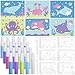 VercanMonth 30 Sets Ocean Animal Sand Art Kits for DIY Craft Sand Painting Colored Art Painting Cards Set DIY Arts Ocean Theme Educational and Learning Activities - Image 3