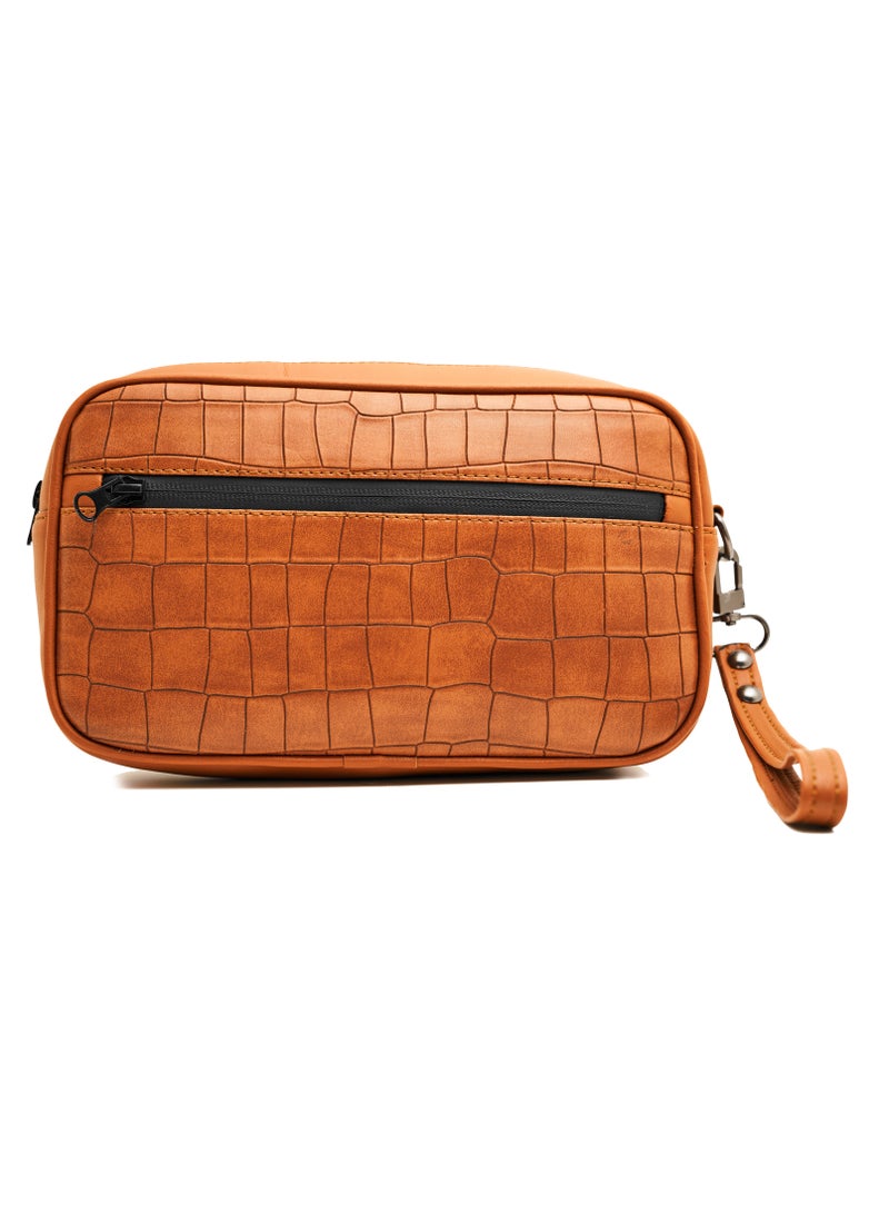 شنطة يد رجالي حقيبة يد للرجال من الجلد بمقبض معصم حقيبة كلاتش مع مكان داخلي للكاش والكروت من Motevia