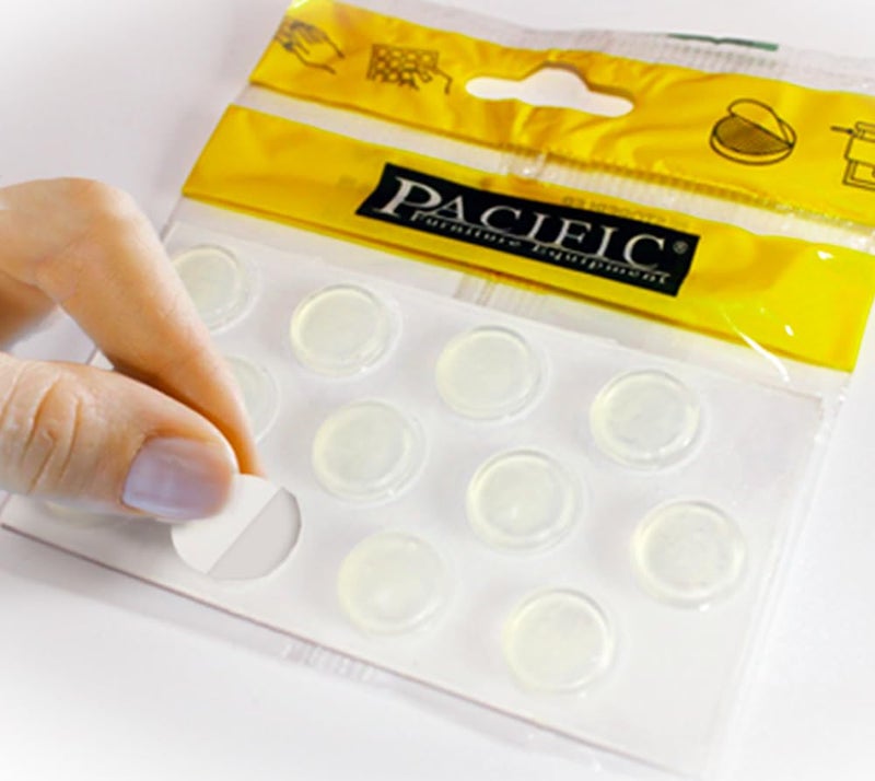 PACIFIC Glass Table Top Bumpers – Non-Slip Self-Adhesive Pads to Prevent Sliding – 12 Pack - Image 2