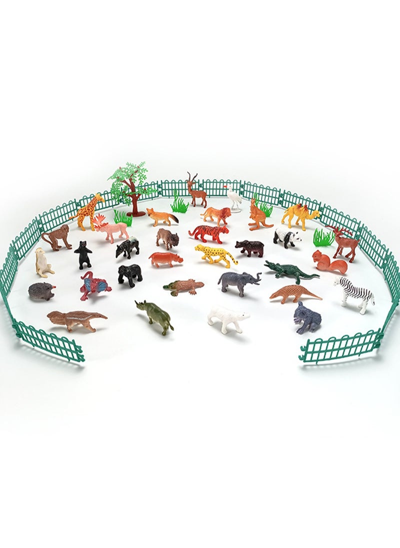 Generic 53 Pieces Of Simulated Jungle Animal Models Forest Animals Ocean Insects Dinosaur Farm Set Early Education Cognitive Toys  - Image 4