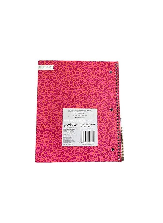 Yoobi Spiral Notebook College Ruled Pink - Image 1
