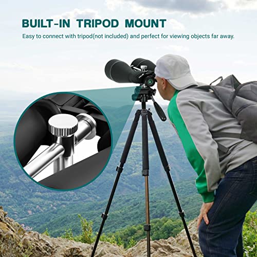 ESSLNB 15-30X80 Zoom Astronomy Binoculars with Built-in Tripod Mount Giant Binoculars with Phone Adapter and Case for Bird Watching Hunting and Stargazing - Image 3