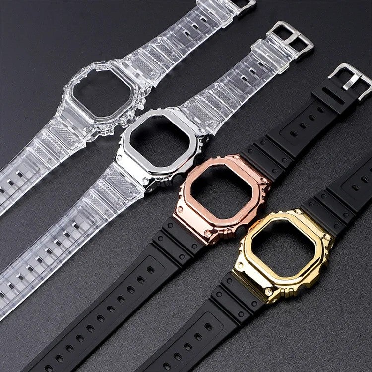Bluejw Newest Replacement Watch Strap for Casio GMW-B5000 – Waterproof Rubber Silicone Band Compatible with PC Case Cover, Durable & Comfortable Bracelet - Image 2