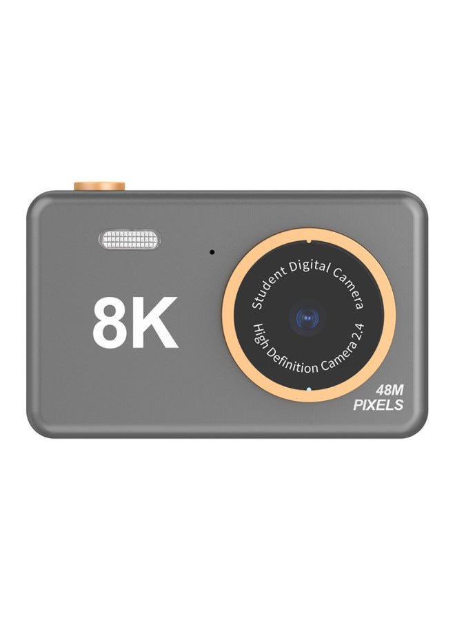 Generic 8K Ultra High Definition 2.4 Inch Large Screen Front And Rear 8000W Dual Camera Children's Camera Digital Camera Video Camera Toy-Body Color:Black (2.4-inch Large Screen Front And Back Double Shot) - Image 1