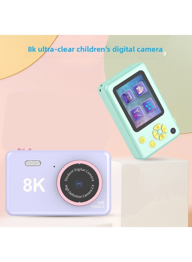 Generic 8K Ultra High Definition 2.4 Inch Large Screen Front And Rear 8000W Dual Camera Children's Camera Digital Camera Video Camera Toy-Body Color:Black (2.4-inch Large Screen Front And Back Double Shot) - Image 2