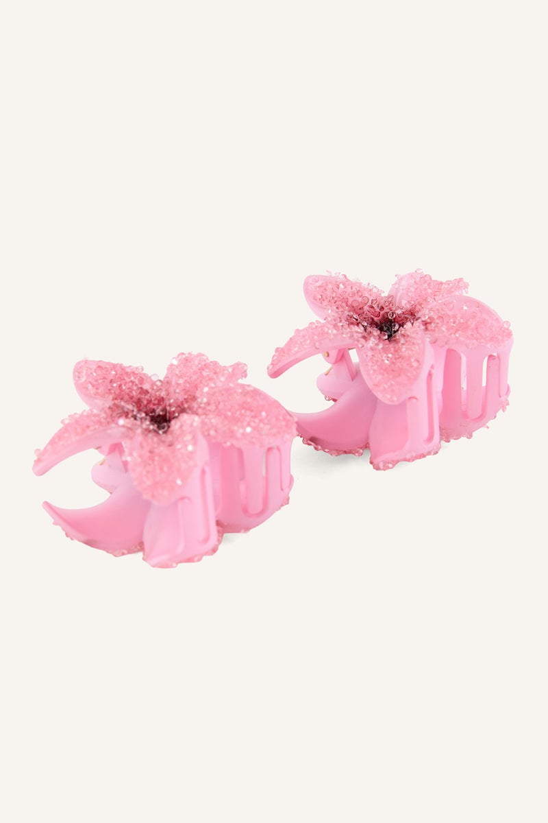DeFacto Pink Woman Woman 2-Pack Flower Hair Clips Casual - Image 2
