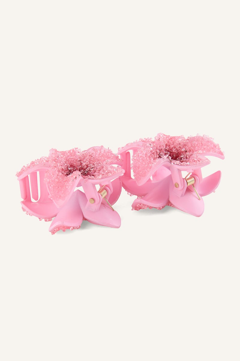 DeFacto Pink Woman Woman 2-Pack Flower Hair Clips Casual - Image 3