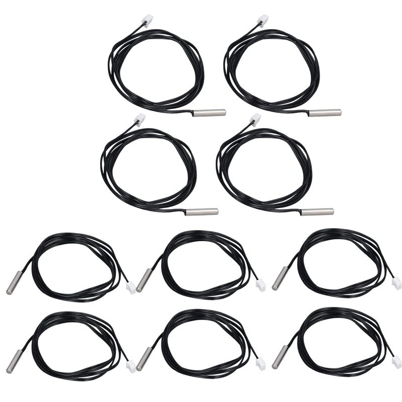 5K B3950 Thermistor Temperature Sensor Probe 10Pcs 5x25mm Cylindrical Head 1m Cable High Sensitivity Fast Response - Image 4