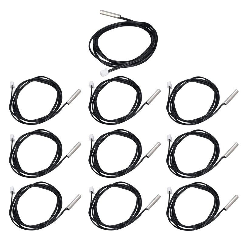 5K B3950 Thermistor Temperature Sensor Probe 10Pcs 5x25mm Cylindrical Head 1m Cable High Sensitivity Fast Response - Image 2