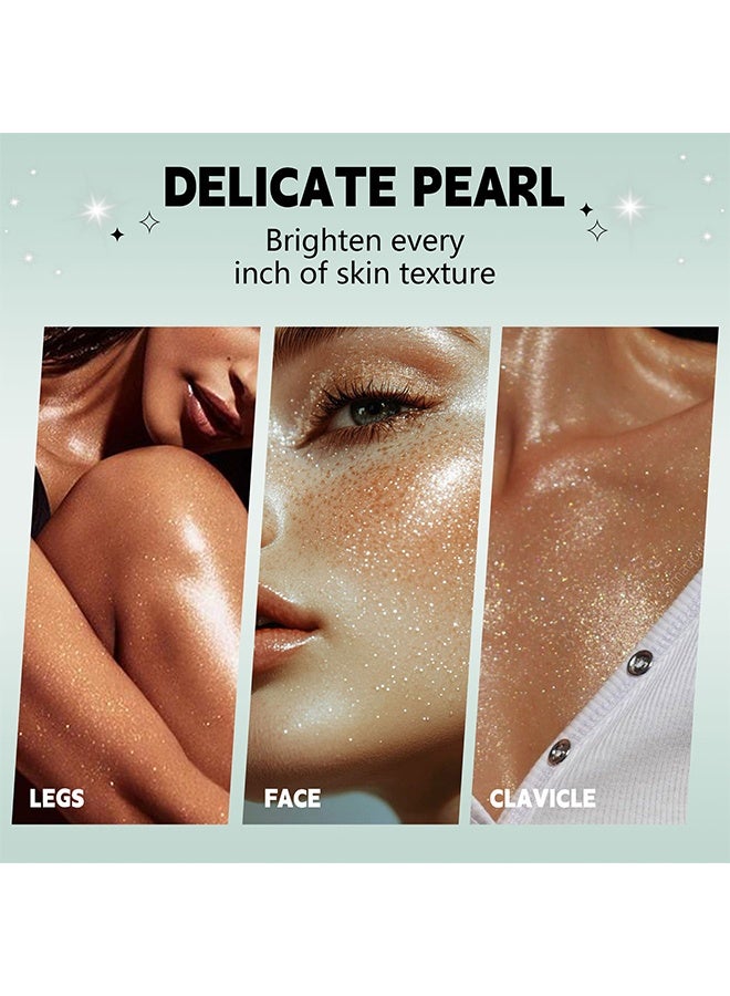 SHCOETY Gold Glow Highlight,Body Glitter Spray, Perfect Body Liquid Luminizer Illuminator for Hair and Body Glitter Spray # 03 - Image 5