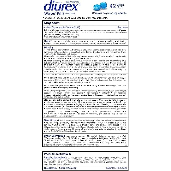 DIUREX Water Pills Box of 42 - Image 2