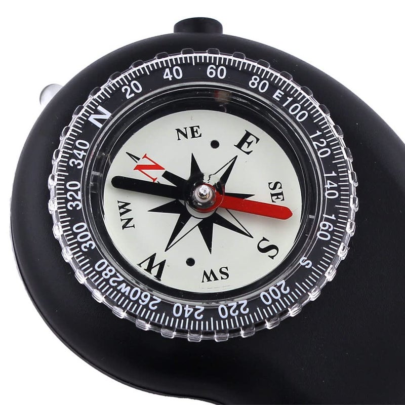 Skywalker 3-in-1 Compass with Built-in Flashlight and Lanyard (Black) - Image 2