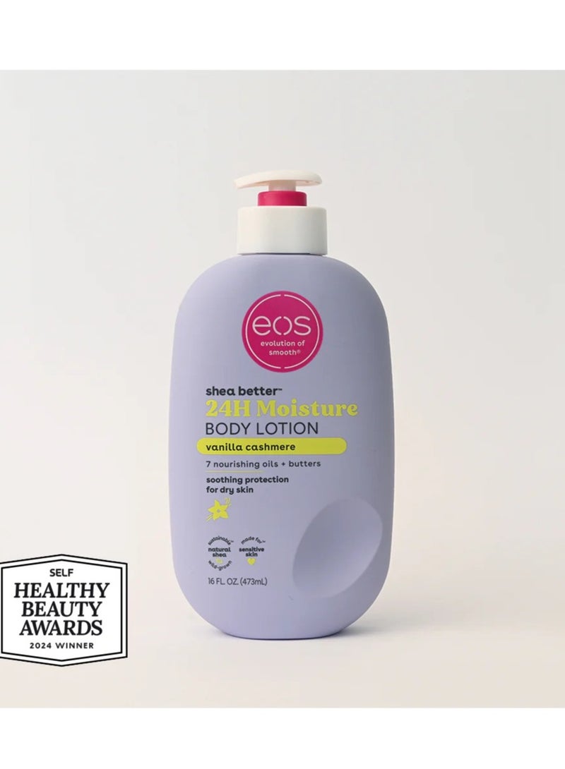 eos Shea Better Body Lotion- Vanilla Cashmere, 24-Hour Moisture Skin Care, Lightweight & Non-Greasy, Made with Natural Shea, Vegan - Image 2