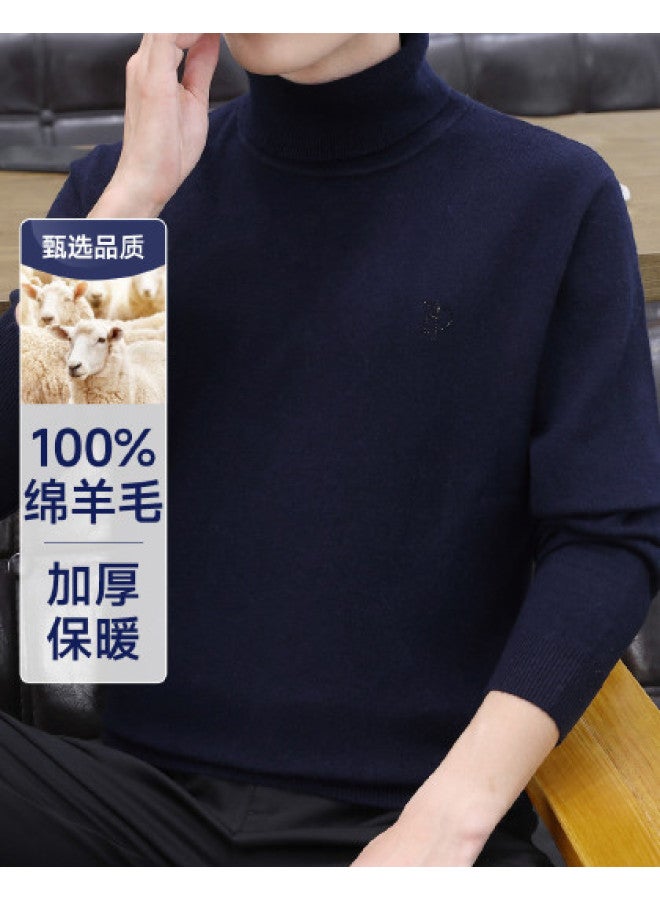 Fapai Casual Warm Turn-up Collar Wool Sweater - Image 1