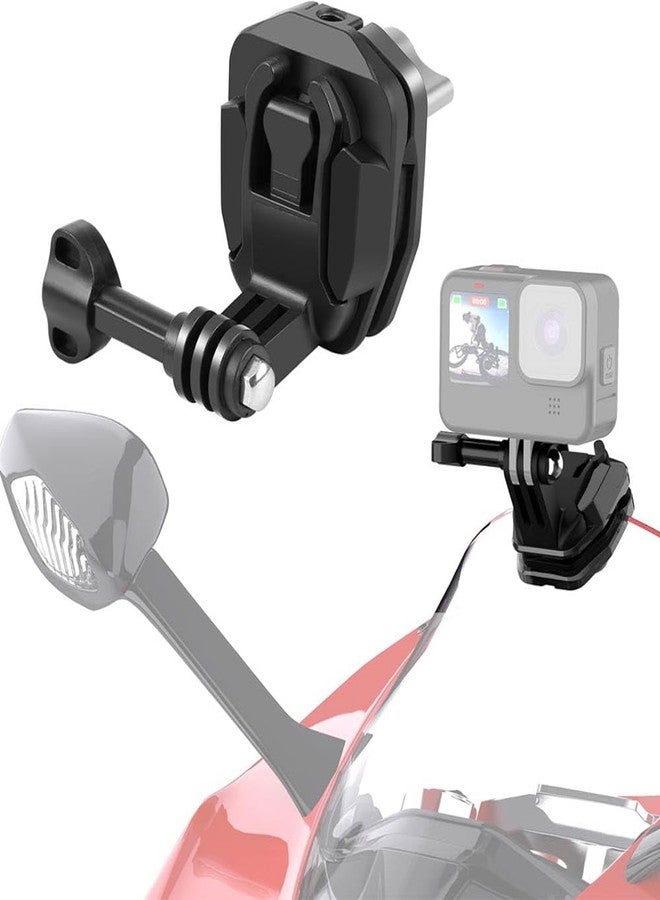 STELA Motorcycle Windshield Clip Mount Quick Release Clip Mount Compatible/Replacement for Go-Pro He-ro12 Black/DJI Osmo Action 4 - Image 4