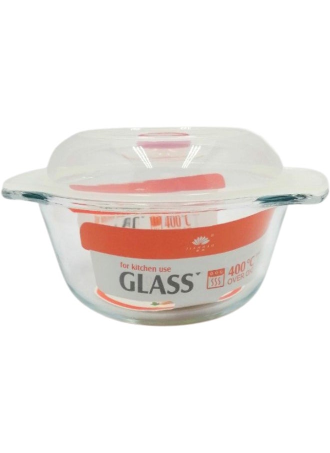 Heat Cooking Pot With Lid And Handle And Glass Frame | Thermal Pot | Withstand 400 Degrees | Transparent Shape & Cover