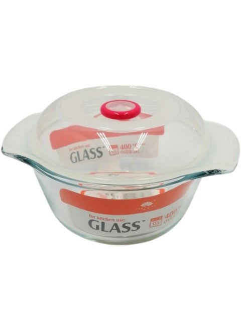 Heat Cooking Pot With Lid And Handle And Glass Frame | Thermal Pot | Withstand 400 Degrees | Transparent Shape & Cover