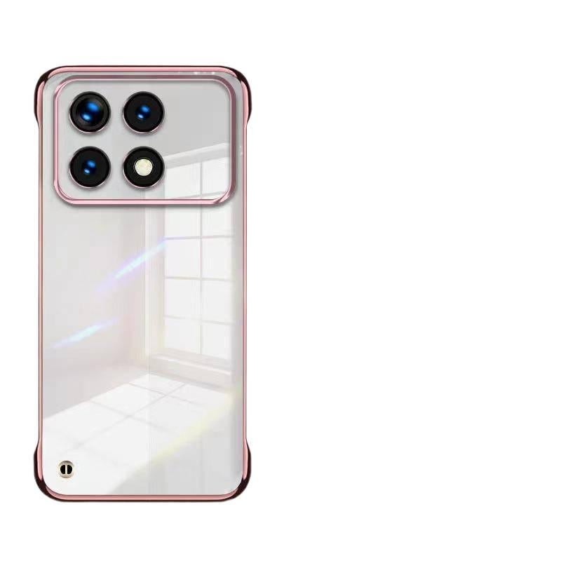 غطاء هاتف بPC لـ Redmi Note 13 Pro مع حماية من السقوط وتصميم بدون إطار مع مقاوم للصدمات مع طلاء كهربائي باللون أحمر باللون الأحمر - Image 5
