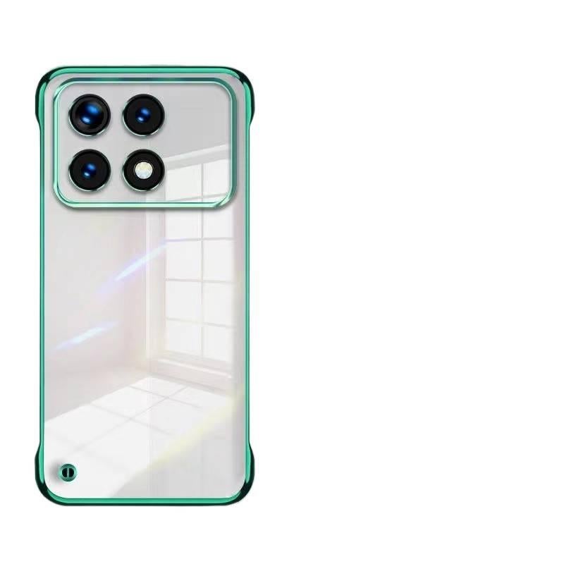 غطاء هاتف بPC لـ Redmi Note 13 Pro مع حماية من السقوط وتصميم بدون إطار مع مقاوم للصدمات مع طلاء كهربائي باللون أحمر باللون الأحمر - Image 4
