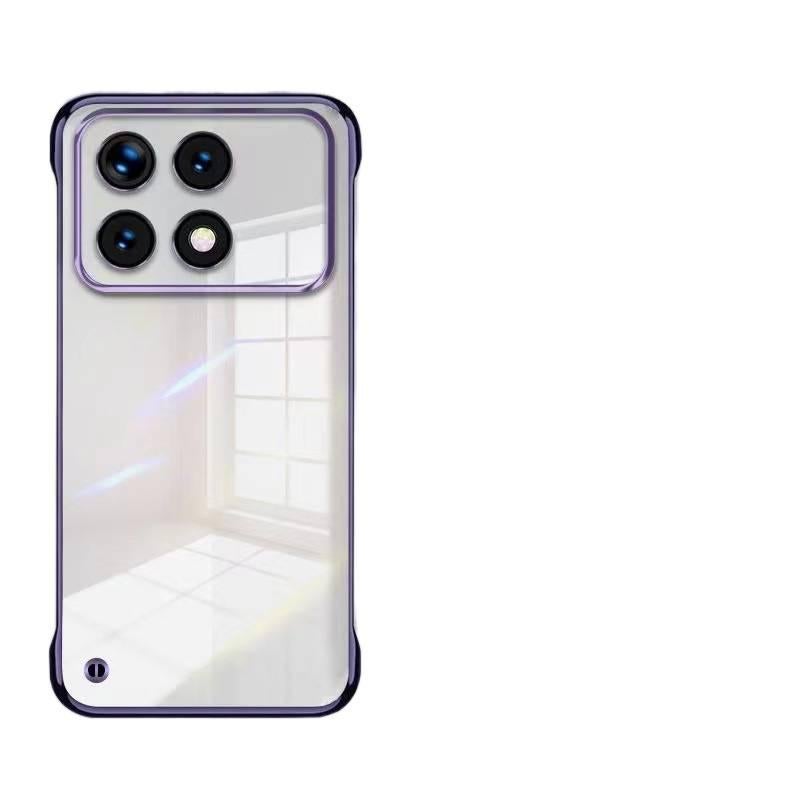 غطاء هاتف بPC لـ Redmi Note 13 Pro مع حماية من السقوط وتصميم بدون إطار مع مقاوم للصدمات مع طلاء كهربائي باللون أحمر باللون الأحمر - Image 3