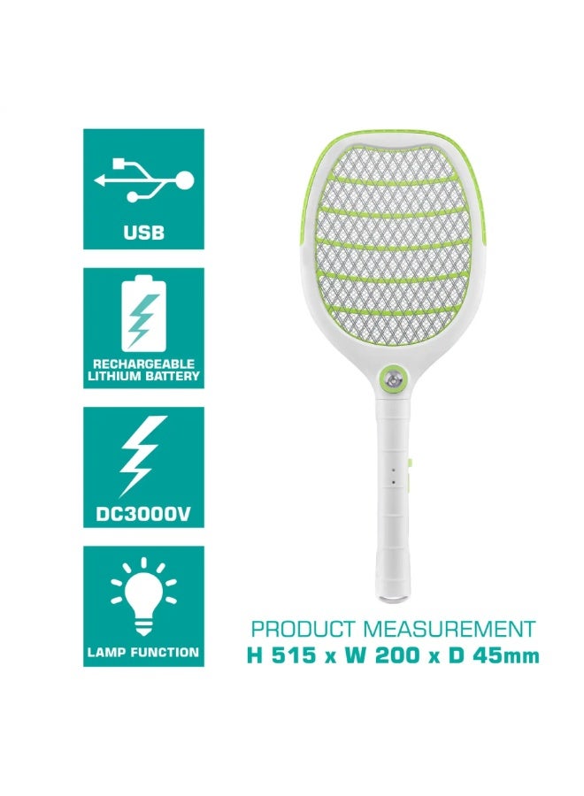 جيكو مضرب كهربائي لقتل البعوض والذباب والحشرات - Image 2