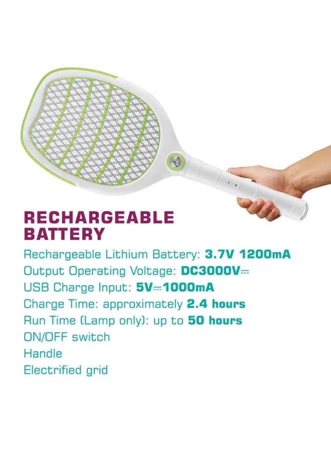 جيكو مضرب كهربائي لقتل البعوض والذباب والحشرات - Image 4