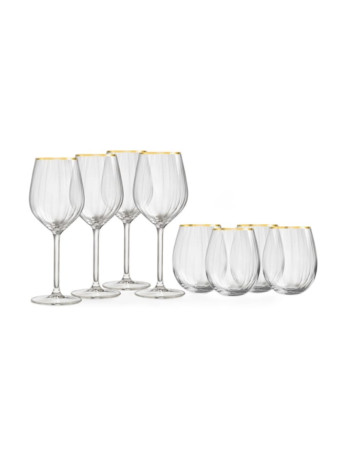 royal leerdam Scarlett Set 8Piece ( 4 Glass + 4 Tumblers ) - Image 1