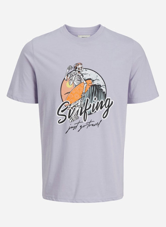 برودكت تيشيرت بأكمام قصيرة وطبعة جرافيك