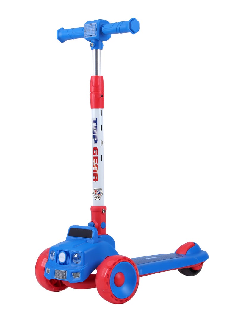 Top Gear Kids Scooter TG 865 – 3-Wheel Foldable Kick Scooter with PU Lighting Wheels, for Ages 3-12 - Blue - Image 1