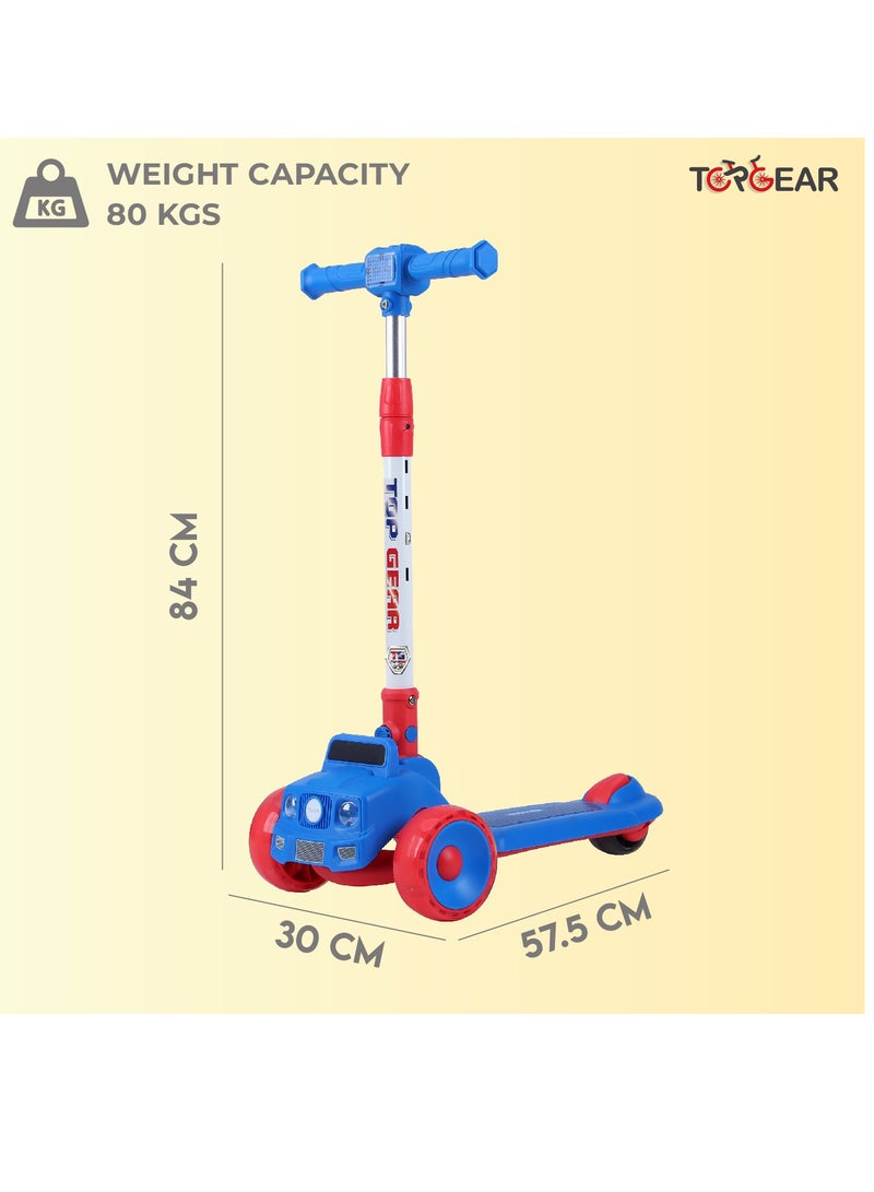 Top Gear Kids Scooter TG 865 – 3-Wheel Foldable Kick Scooter with PU Lighting Wheels, for Ages 3-12 - Blue - Image 5