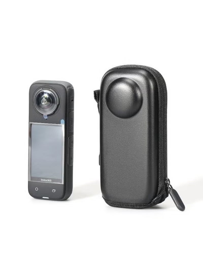 Mini Storage Case/PU Protective Case for Insta360 X5/X4 Bottom Opening Design with Climbing Buckle Stain Resistant Waterproof Impact Resistant - Image 4