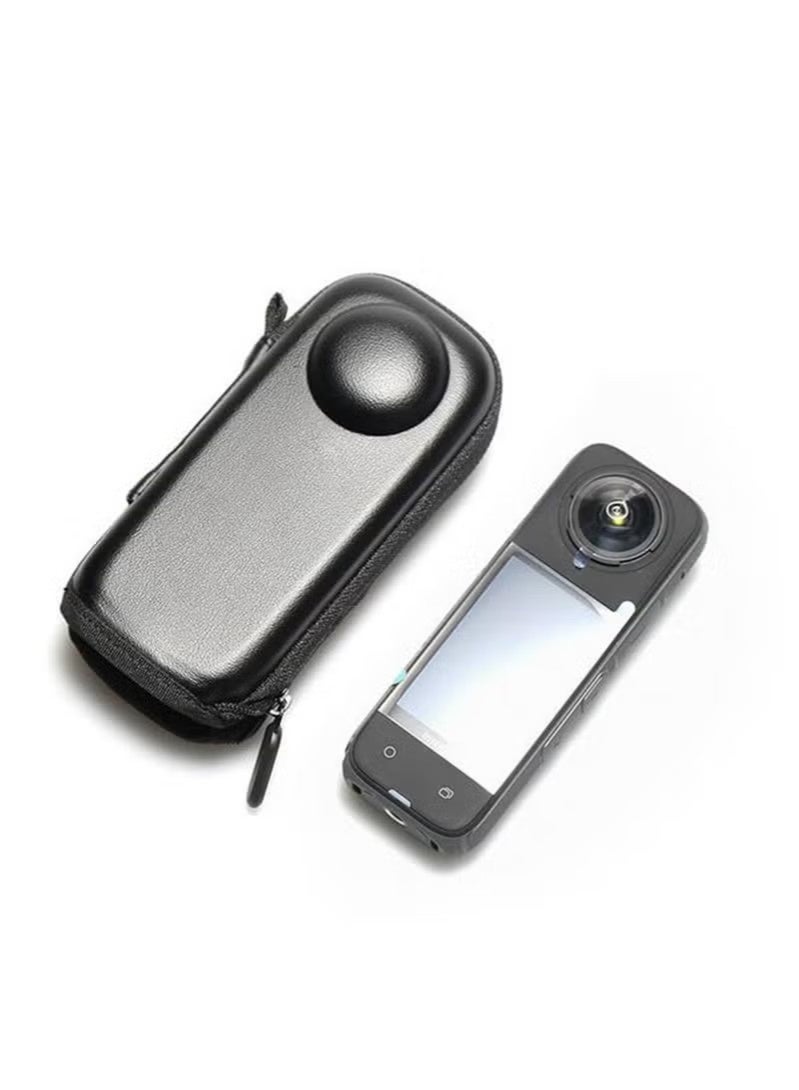 Mini Storage Case/PU Protective Case for Insta360 X5/X4 Bottom Opening Design with Climbing Buckle Stain Resistant Waterproof Impact Resistant - Image 2
