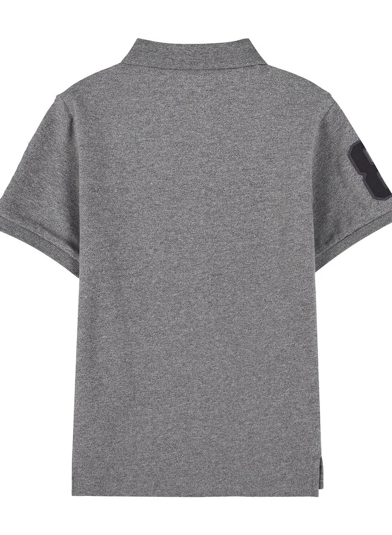 GIORDANO Kids' Lion Polo: 3D Embroidery, Comfort Piqué, Classic Style