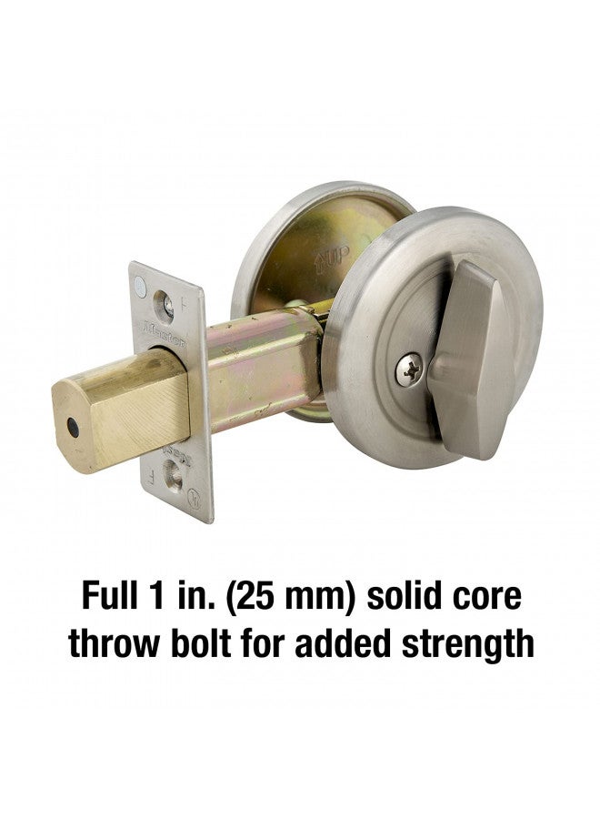 Master Lock DSC0532D Commercial One-Sided Cylinder Deadbolt, Satin Chrome - Image 3
