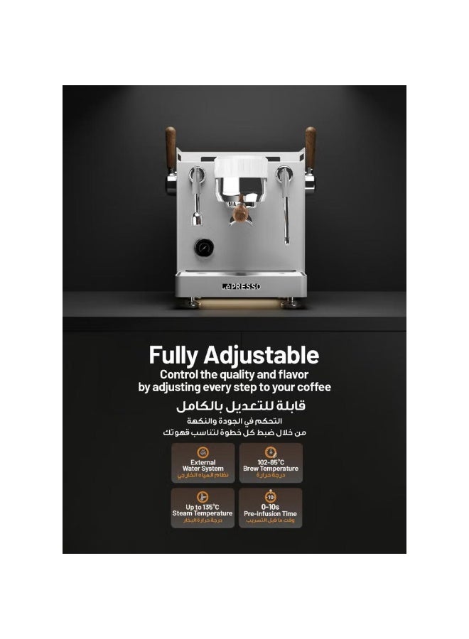 ليبرسو ماكينة تحضير القهوة LePresso Bellissimo بثلاث غلايات وضغط 15 بار ومضختين إيطاليتين. - Image 4
