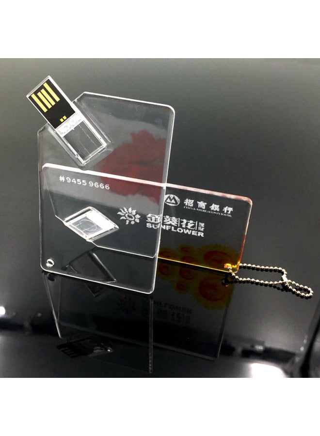 Transparent Card U Disk Business Gift Bidding Exhibition Business Card USB Flash Memory Creative High-speed U Disk-Color:USB2.0-Capacity:128GB - Image 3