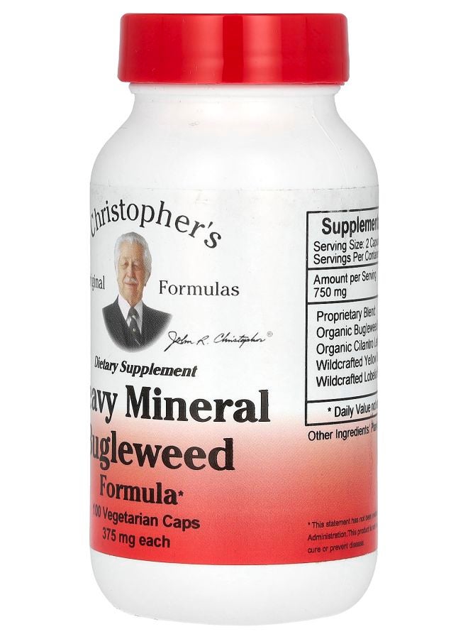 Christopher's Original Formulas Heavy Mineral Bugleweed Formula 375 mg 100 Vegetarian Caps (750 mg per Capsule) - Image 2