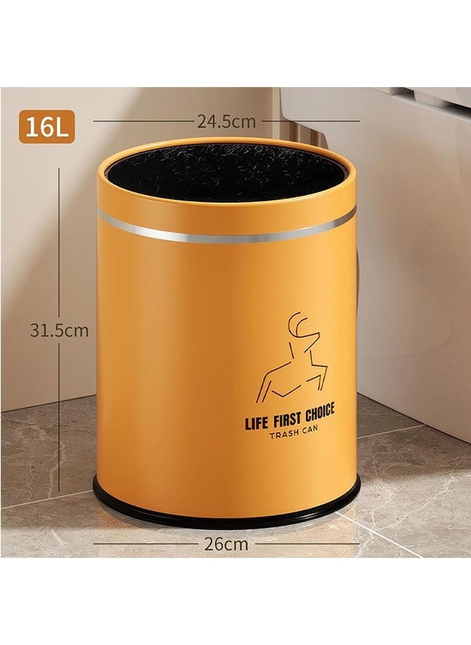 JCB CHIC Garbage Bin, Bathroom Wastebasket, Plastic Large capacity Trash Can, Living Room Kitchen Bathroom Round Waste Bin 16L  - Image 2