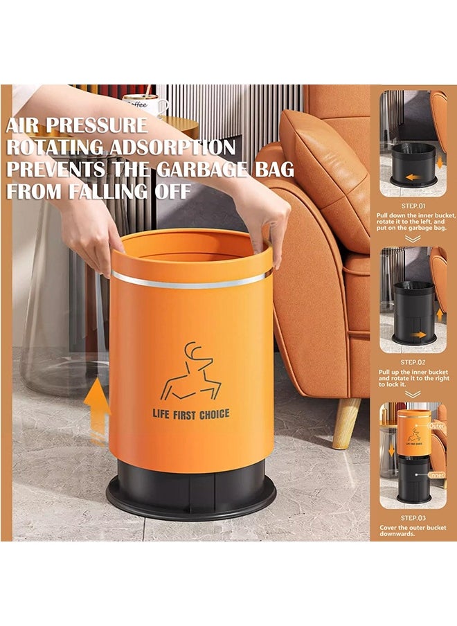 JCB CHIC Garbage Bin, Bathroom Wastebasket, Plastic Large capacity Trash Can, Living Room Kitchen Bathroom Round Waste Bin 16L  - Image 4