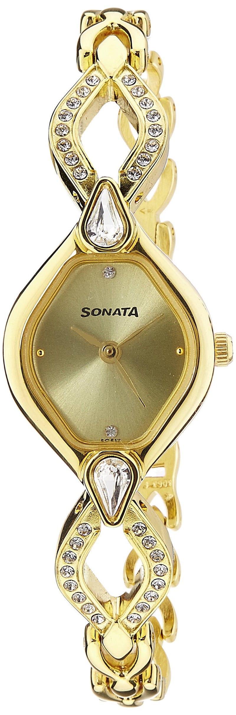Sonata Analog Gold Dial Women's Watch-NL8063YM04/NP8063YM04 - Image 4